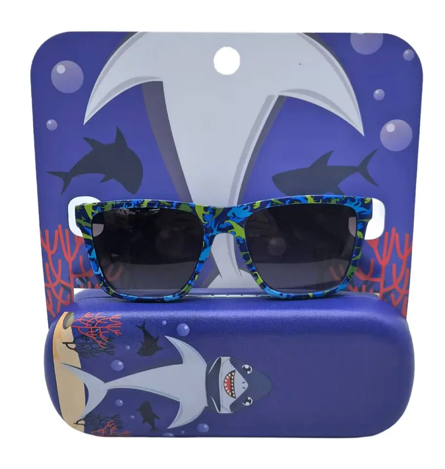 Blue Eyewear & Case Set