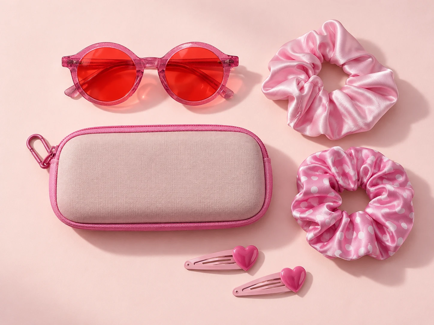 AI campaign based on JUNLIAN Kids Gift Sets: Pink accessories — unbranded concept