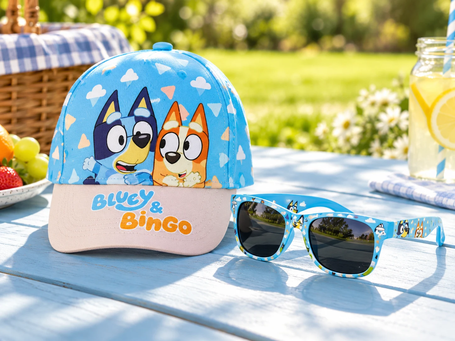 AI campaign based on JUNLIAN Kids Gift Sets: Summer cap & sunglasses