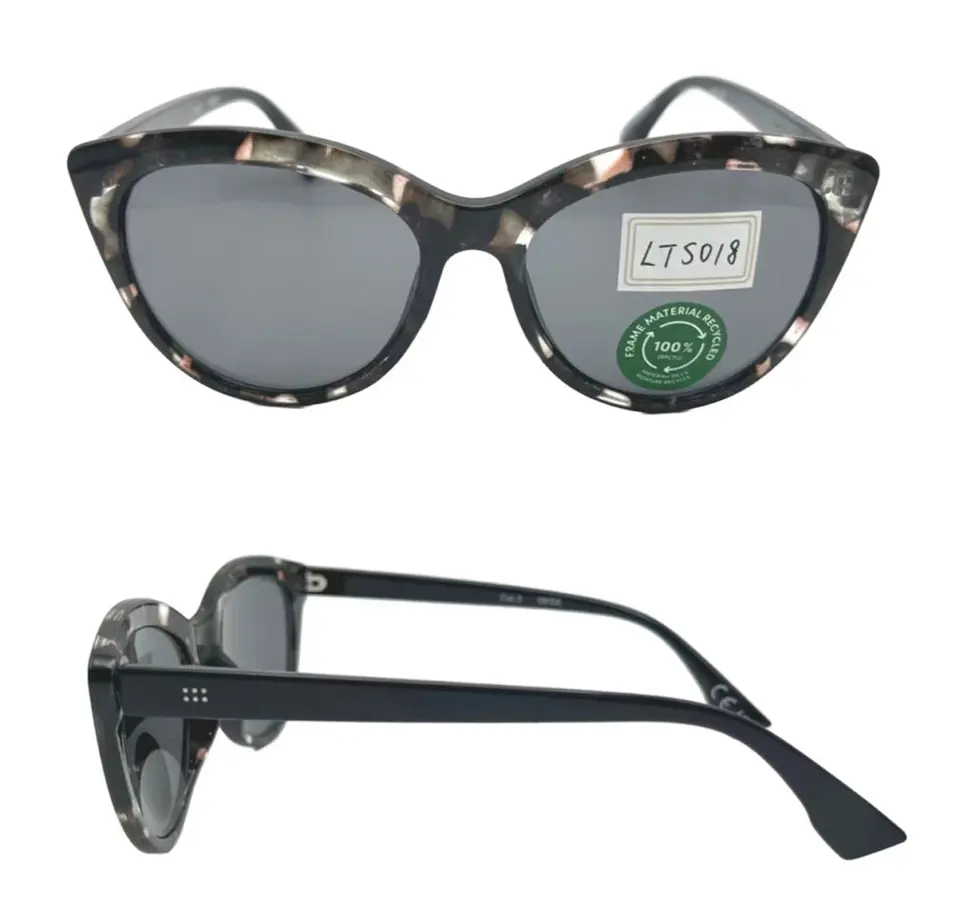 Marbled cat-eye sunglasses